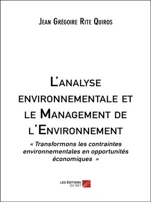 cover image of L'analyse environnementale et le Management de l'Environnement